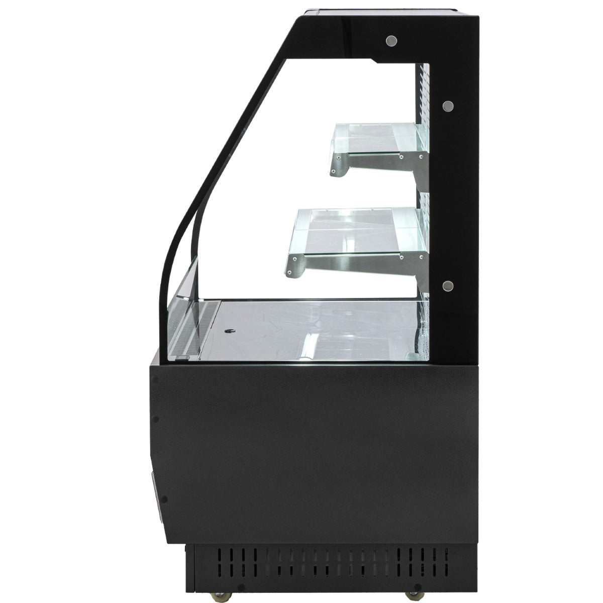 Marchia MDS1500-B 60" open air grab and go merchandiser, side view