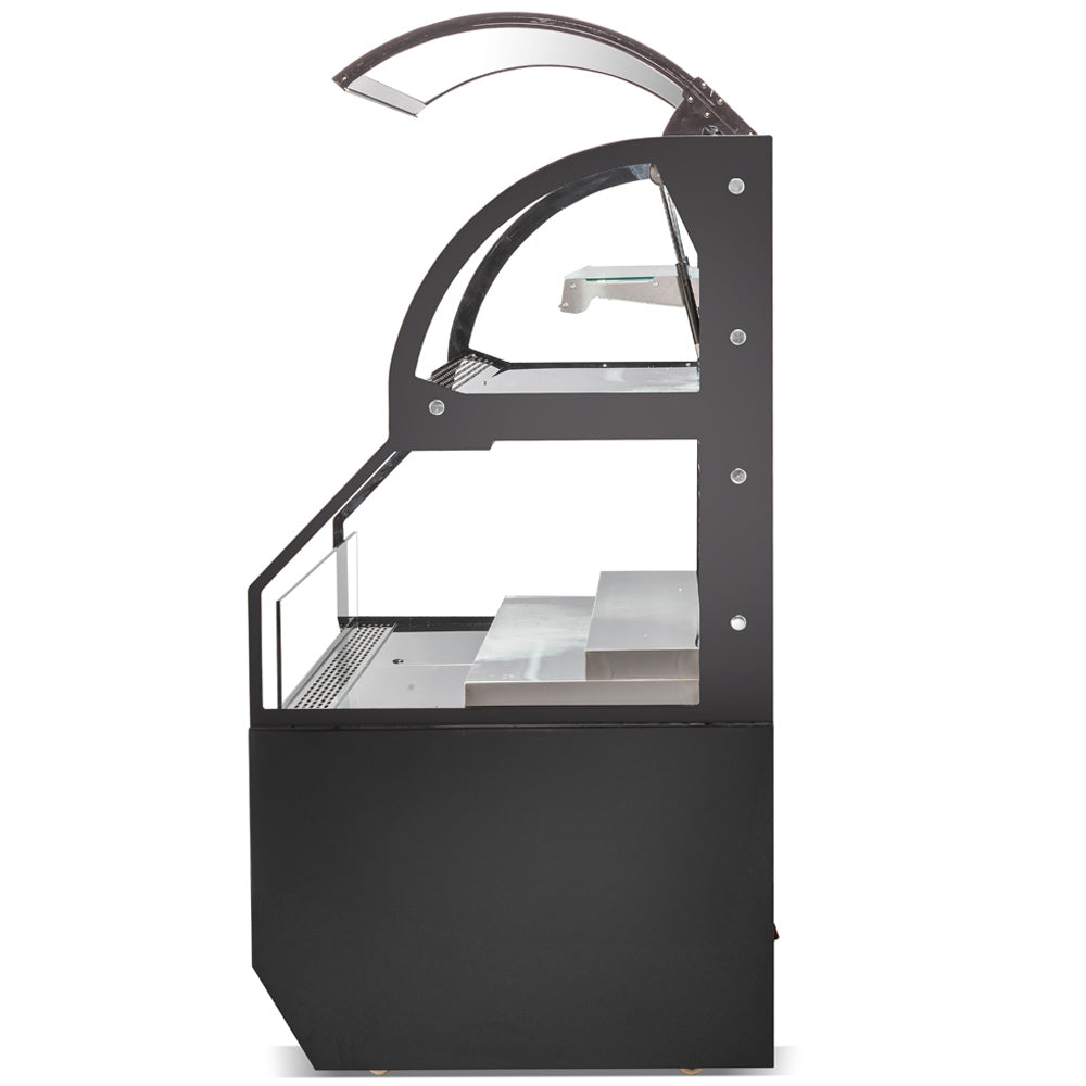 Marchia MSTAR60 60" Black Dual Service Open Air Display Case Merchandiser