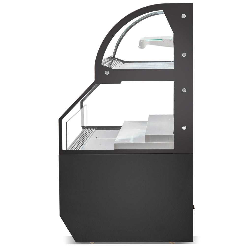 Marchia MSTAR48 48" Black Dual Service Open Air Display Case Merchandiser