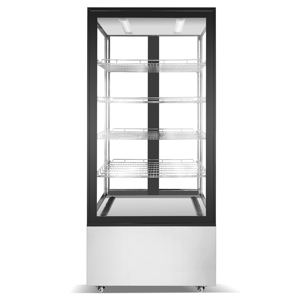 Marchia MVS800 Double Door Vertical Standing Refrigerated Cake Display Case, Stainless Steel