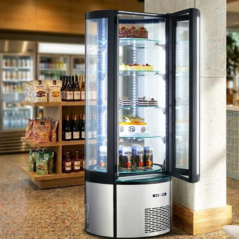 Marchia MVSR400 Refrigerated Curved Glass Cake Display Case