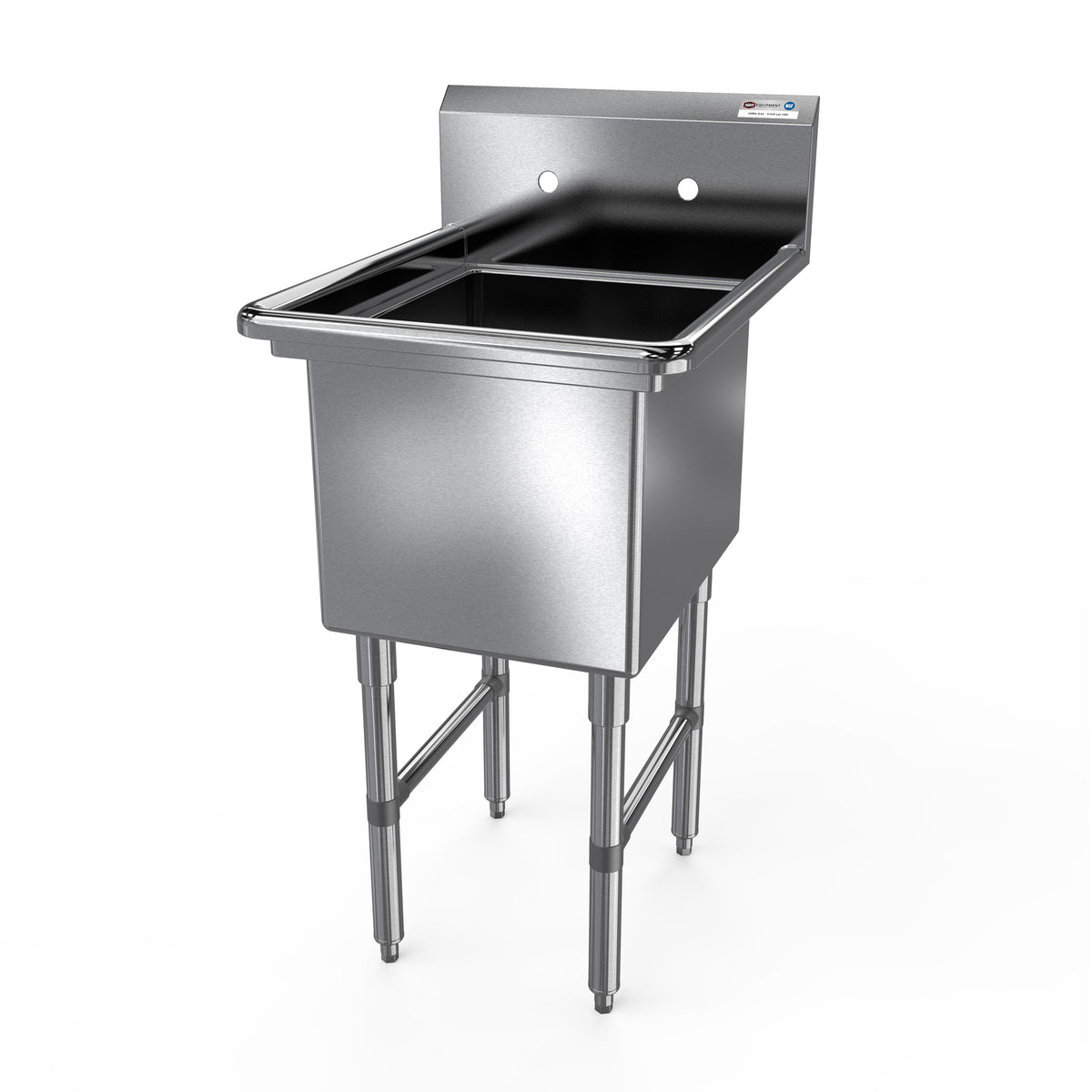 NBR Equipment 1SS-162014 One Compartment Sink, 21-1/8"W X 25-1/2"D X 44-1/16"H