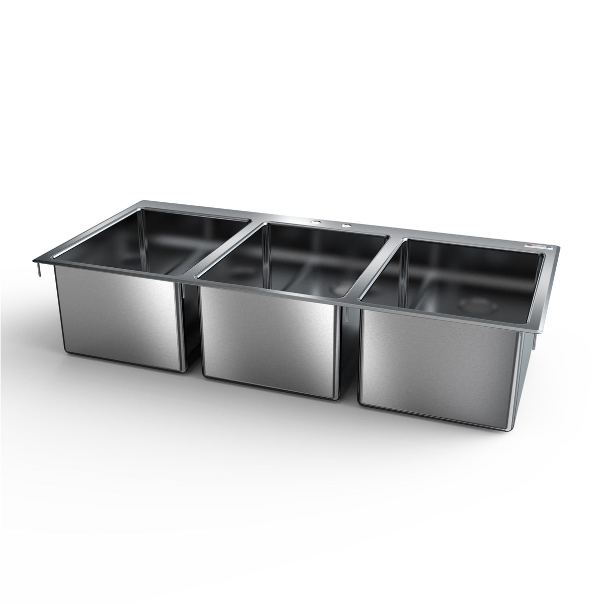 NBR Equipment DI-3-162012 Drop-In Sink, Three-Compartment
