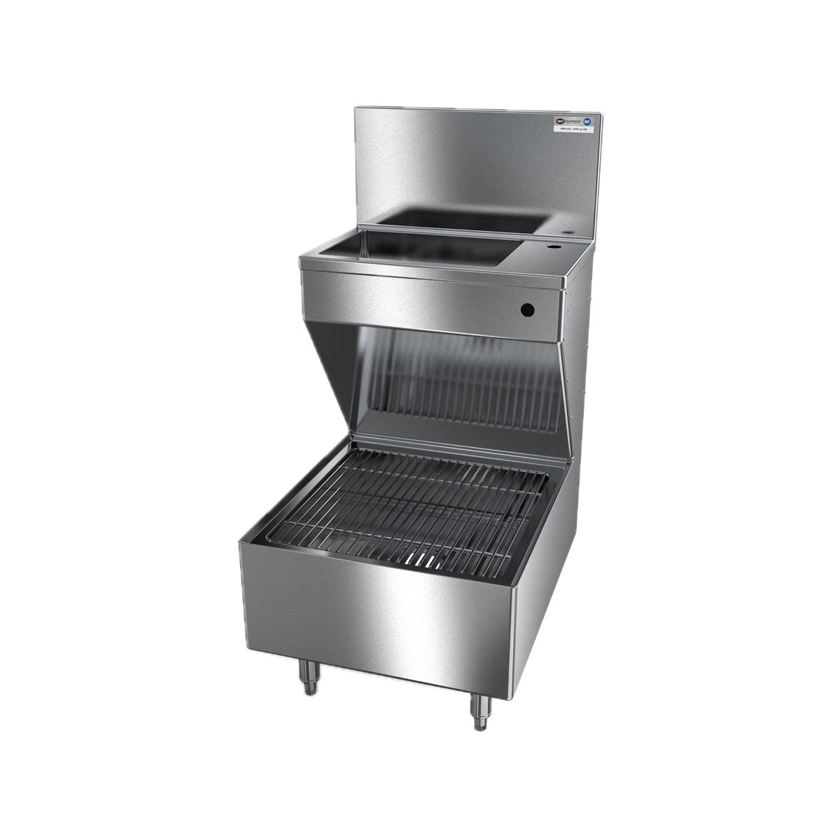 NBR Equipment HUSC-2025 Hand/Utility 20" Two Compartment Sink