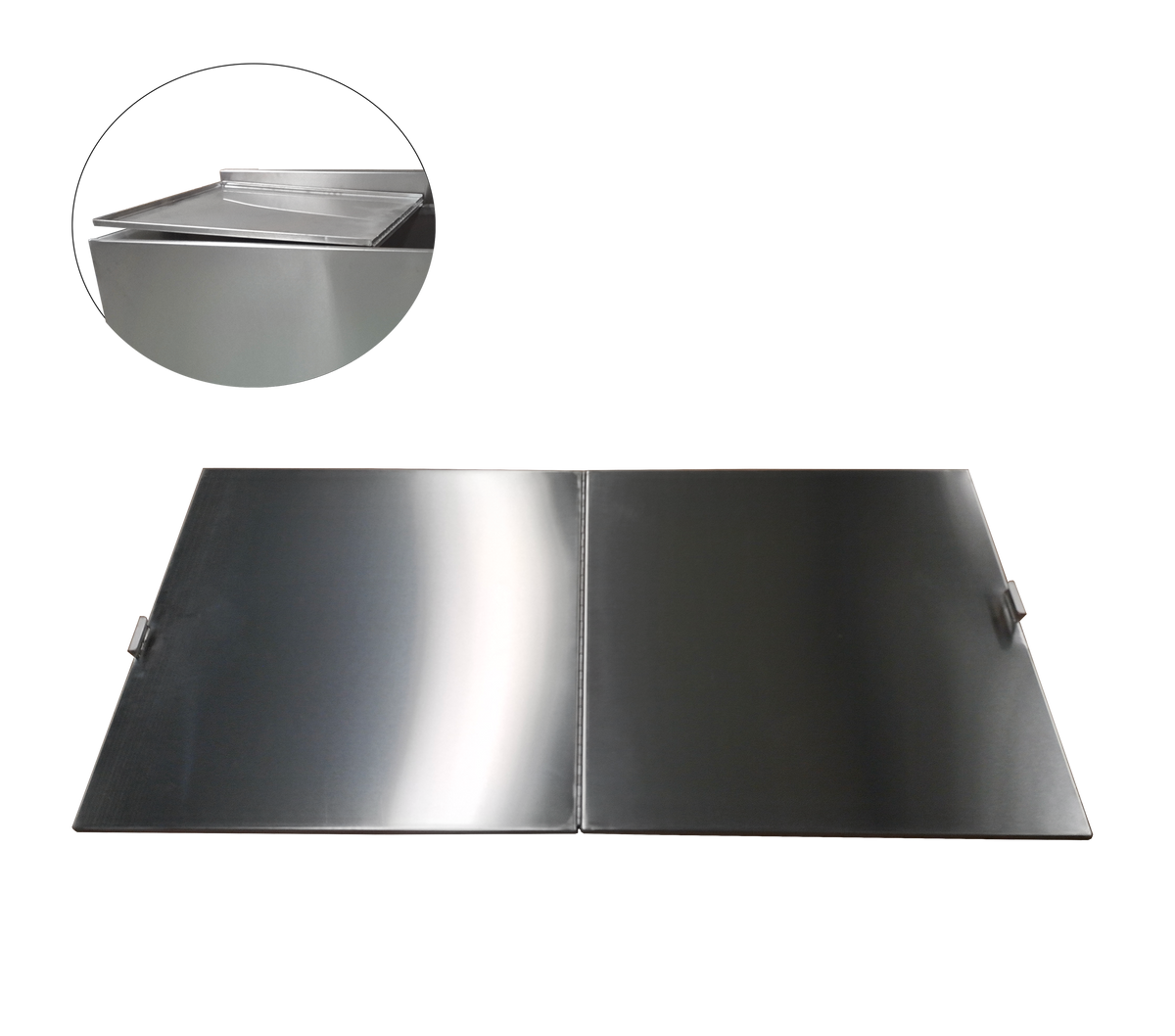 NBR Equipment IBB-L48 Beer Bin Cover With Padlocks & Keys, 18GA 304 Stainless, Fits IBB-4824