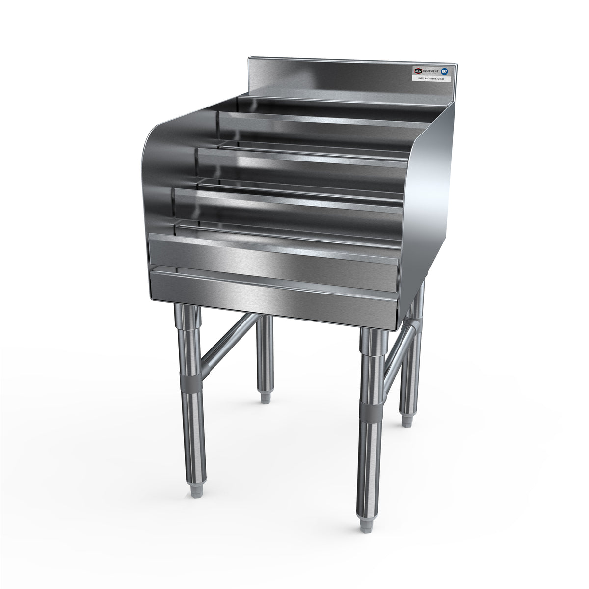 NBR Equipment LD-1818 Underbar Liquor Bottle Display Unit, 20 Bottle Capacity