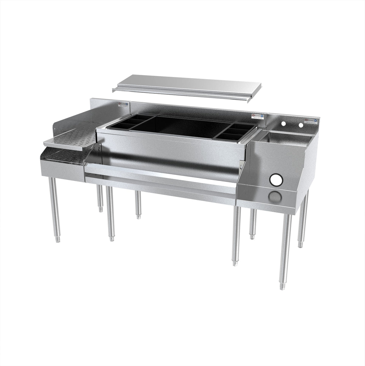 NBR Equipment N24-3DD60C10 Blender Station Underbar Ice Bin/Cocktail Station