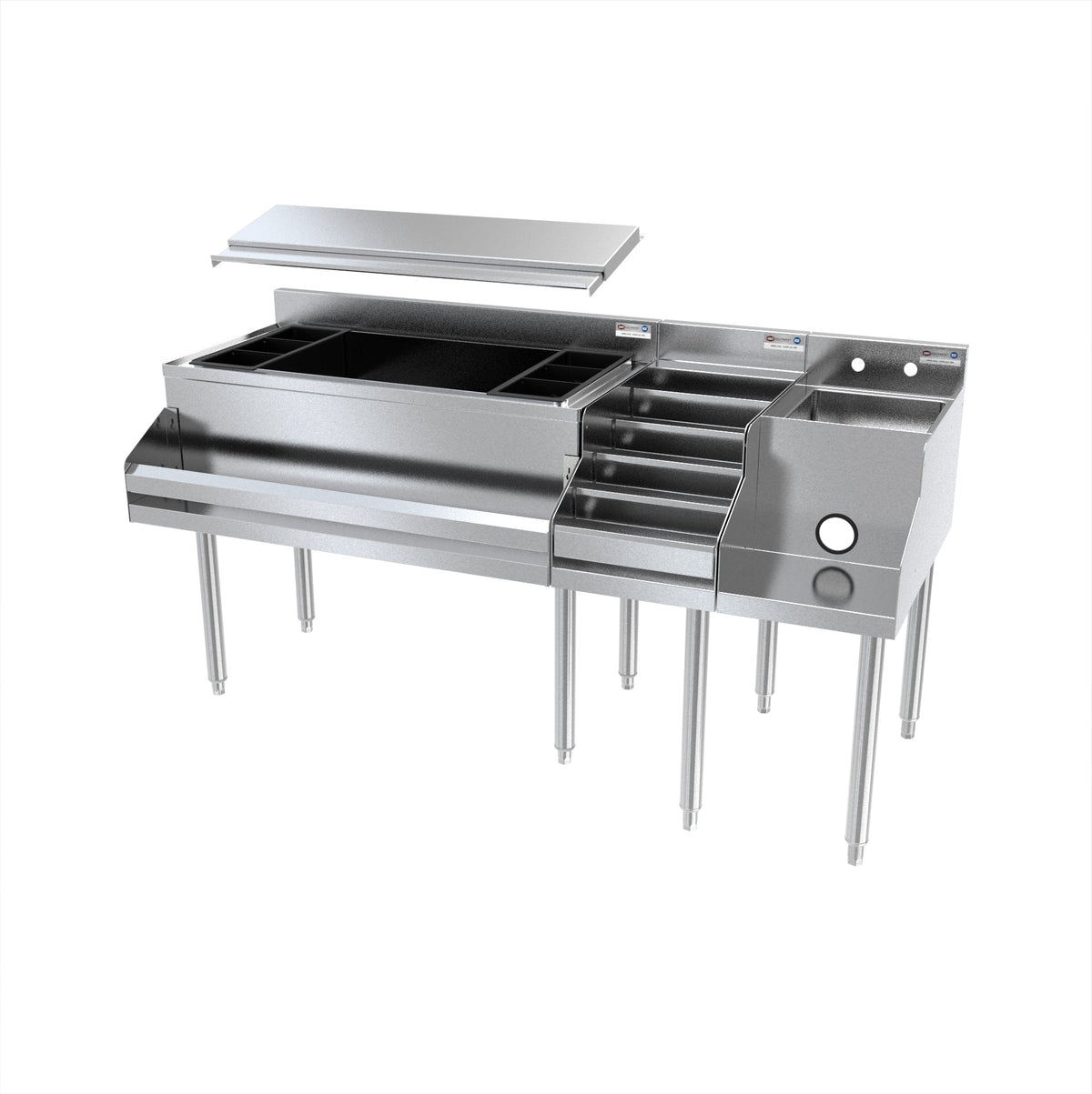 NBR Equipment N24-3LD66C10 Blender Station Underbar Ice Bin/Cocktail Station