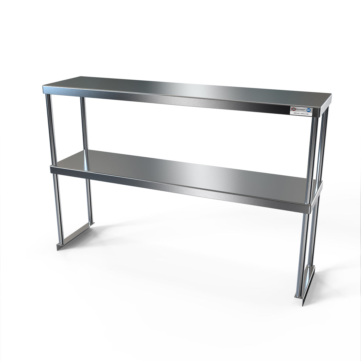 NBR Equipment PSMS-1848D Overshelf, Double, 48"W X 18"D X 31-1/4"H, From Surface