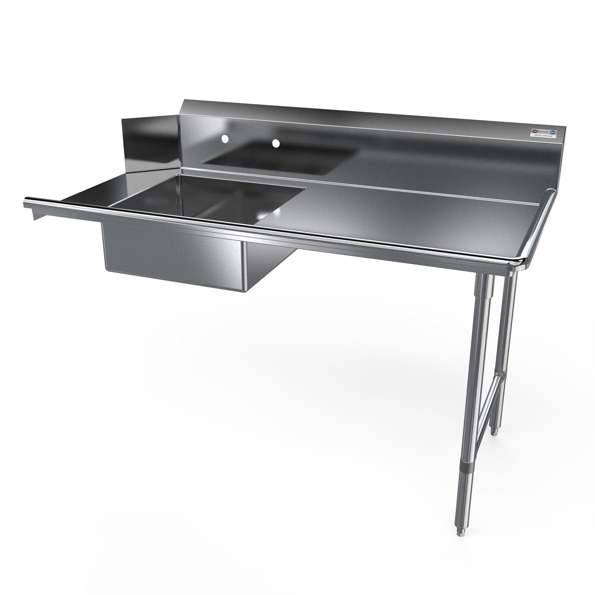 NBR Equipment SDT-48R-16 Premium Soiled Dishtable w/ Straight Design, Right Table, Pre-Rinse Sink