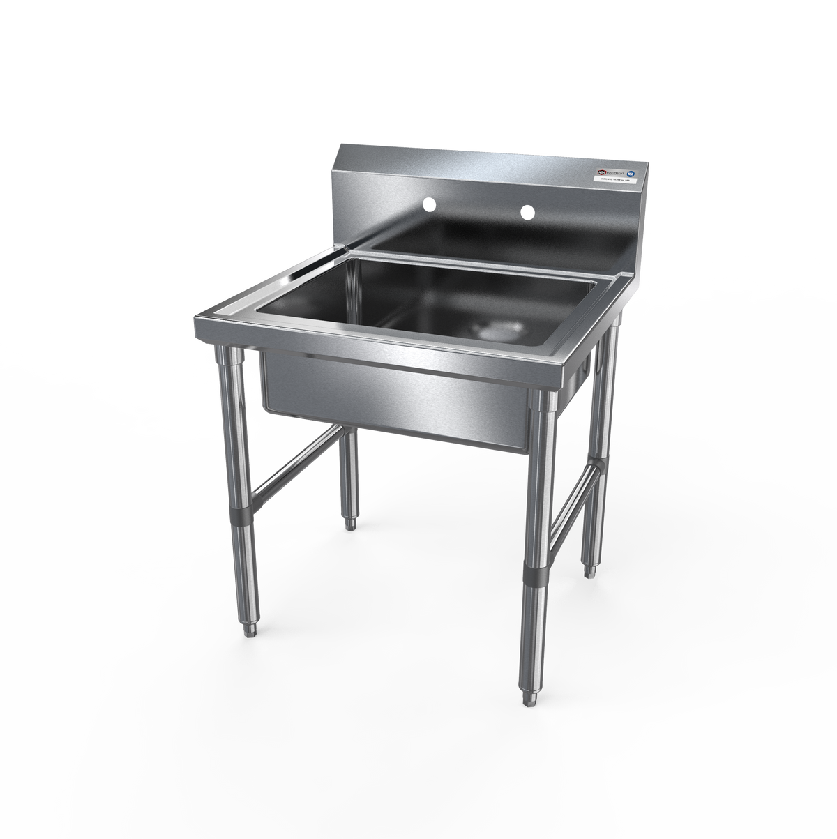 NBR Equipment SVS-2016 Free Standing Service Sink, 18Ga T304, 1-Compartment
