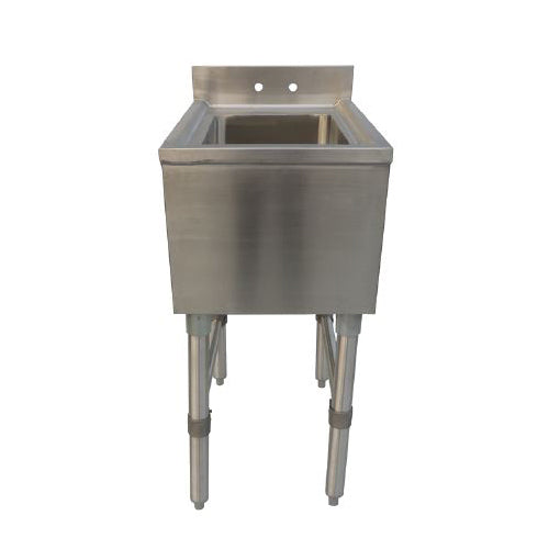 NBR Equipment UW-1-1014-1418V Slim-Line Underbar Dump Sink, 1 Compartment without Drainboard
