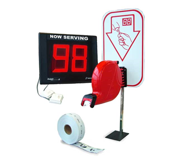 Omcan 10171 Turn-O-Matic Ticket Dispenser with 2 Digit LED Display, 12v Adapter, 25 ft Wire