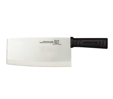 Omcan 10552 Chinese Cleaver Knife, 8.5" Stainless Steel Blade, Black Plastic Handle