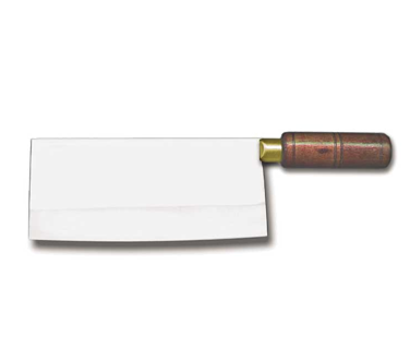 Omcan 10556 Chinese Cleaver Knife, 8.5" Stainless Steel Blade, Wood Handle, 8" Length, Cutlery