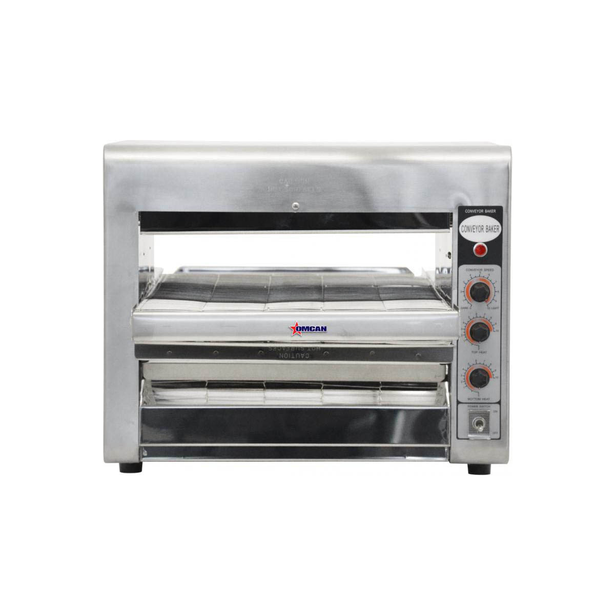 Omcan 11387 Single Deck Countertop Electric Conveyor Oven, 240V | 18.5" Wide