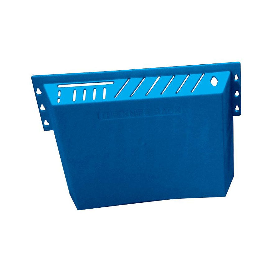 Omcan 11541 Knife Rack, Blue Plastic, Holds 12 Knives, 1 Cleaver, 1 Steel, 14 Slots - Storage | 12.5" Wide