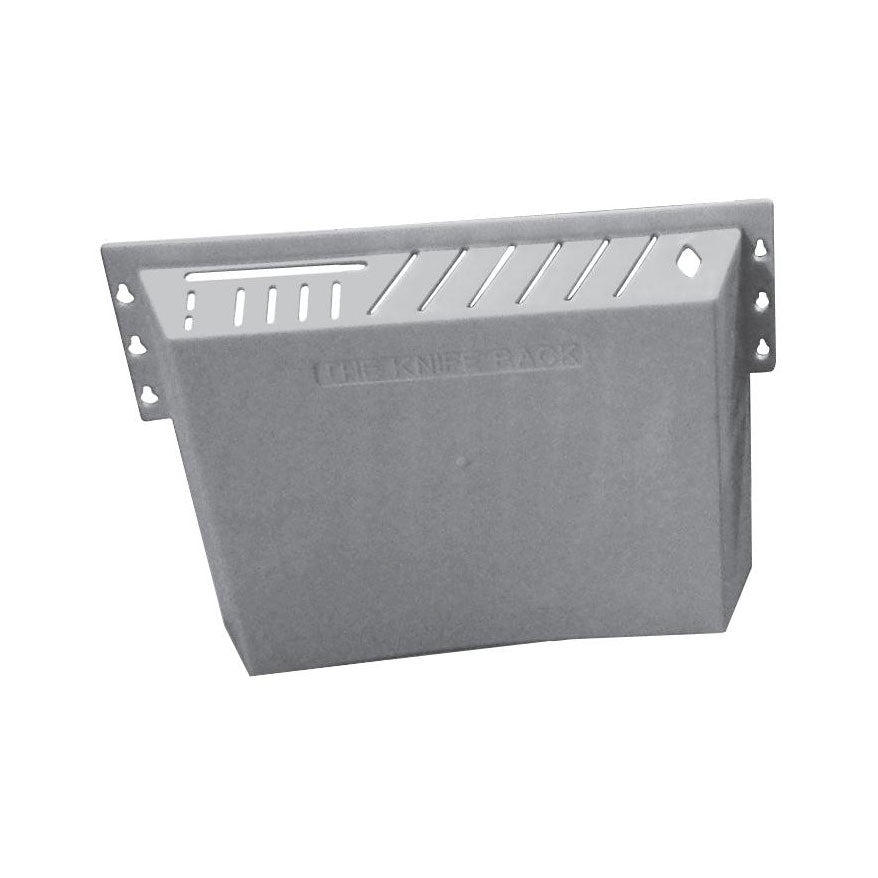 Omcan 11545 Kitchen Knife Rack, Gray Plastic, Holds 12 Knives + 1 Cleaver & 1 Steel, 14 Slots | 12.5" Wide