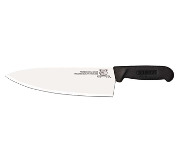 Omcan 12074 Cook Knife - 10" Medium Stamped Chef Blade, Stainless Steel, Black Plastic Handle