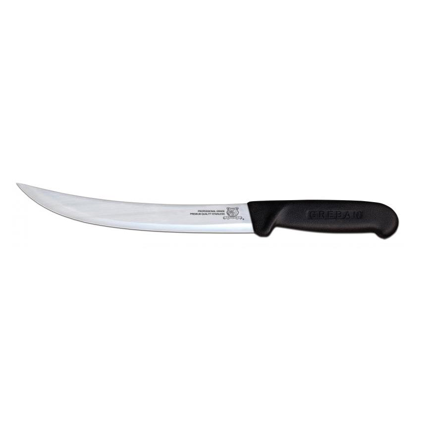 Omcan 12338 Breaking Knife - 10" Stamped Blade, Stainless Steel, Black Polypropylene Handle