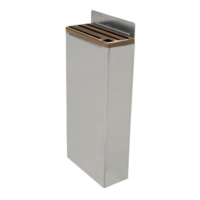 Omcan 12920 Knife Rack - Holds 3 Knives + 1 Sharpening Steel, 4 Slots, Plastic Insert, Storage | stainless steel