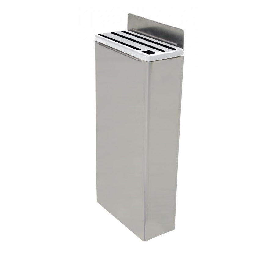 Omcan 12922 Knife Rack - Holds 3 Knives + 1 Sharpening Steel, White Insert, Stainless Steel, 4 Slots | 0" Wide
