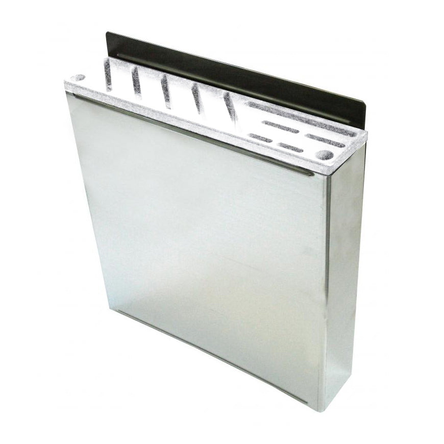 Omcan 12935 Knife Rack, Stainless Steel, White Insert, Holds 10 Knives & 2 Steels, 12 Slots