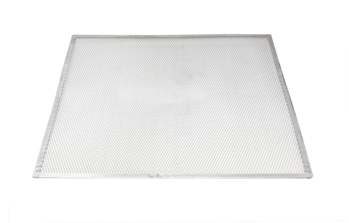 Omcan 13467 Pizza Screen - 22" Square Crimped Aluminum Professional Baking Disk
