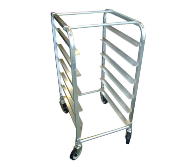 Omcan 13505 Aluminum Mobile Full Size End Load Pan Rack w/ (15) 18" x 26" Pan Capacity
