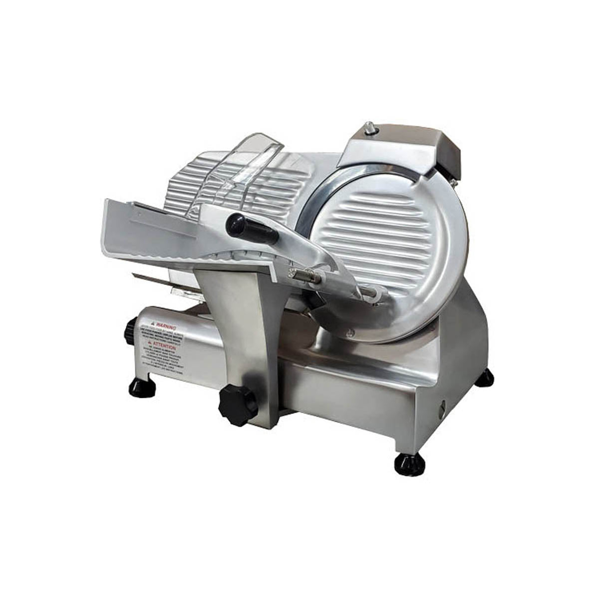 Omcan 13616 Meat Slicer - 9" Carbon Steel Blade, Belt-Driven, 1/4 HP, 120V 60Hz, Anodized Aluminum