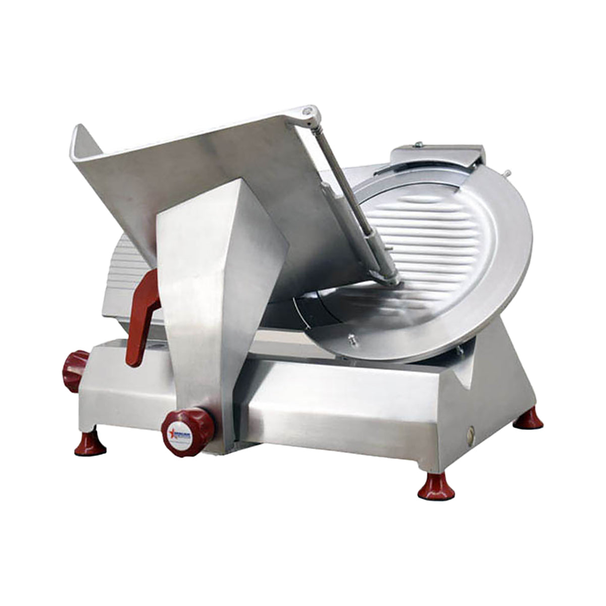 Omcan 13637 Meat Slicer - 14″ Blade, Belt-Driven, 1/2 HP, 110 V Electric | anodized aluminum
