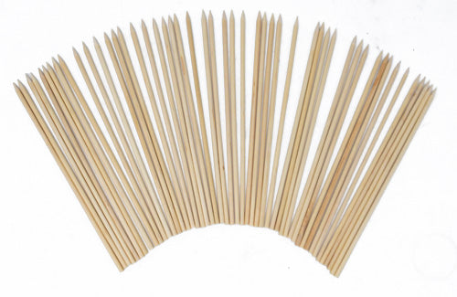 Omcan 14084 12" Bamboo Skewers, Food Picks for Serving, Natural Wood, 12-Inch Length - 1/Box