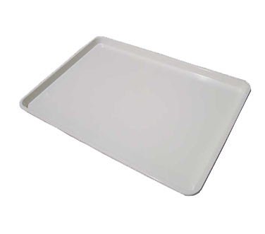 Omcan 14244 Bakery Display Tray, 18" x 26" Rectangular White Plastic, Heavy-Duty Food Service | plastic / poly -
