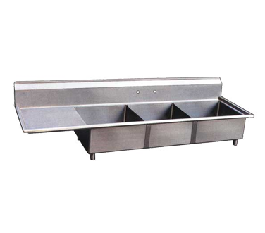 Omcan 22115 Three Compartment Sink | 75" Wide