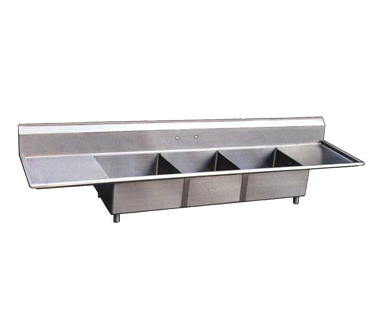 Omcan 22117 Three Compartment Sink | 90" Wide