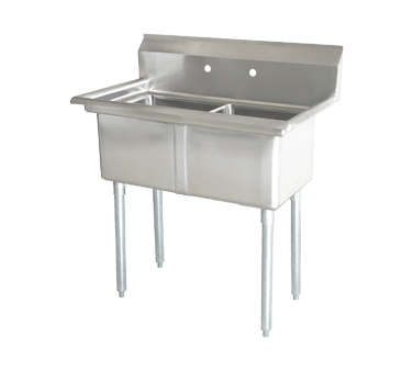Omcan 22119 Two Compartment Sink | 53" Wide