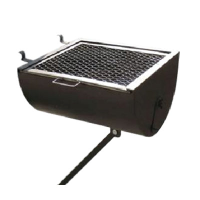 Omcan 23555 BBQ side attachment, 18"W x 16"D