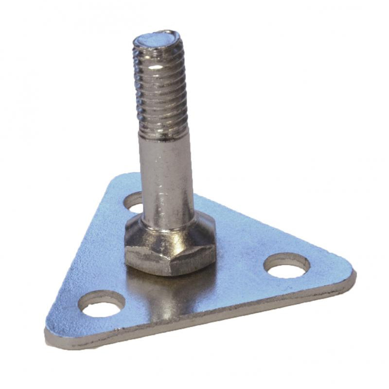 Omcan 24829 Foot Plate, Chrome, Bumpers & Leveling Feet for Wire & Epoxy Shelving | 0" Wide