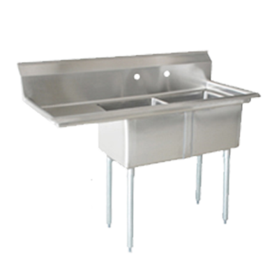 Omcan 25256 Two Compartment Sink | 74.5" Wide