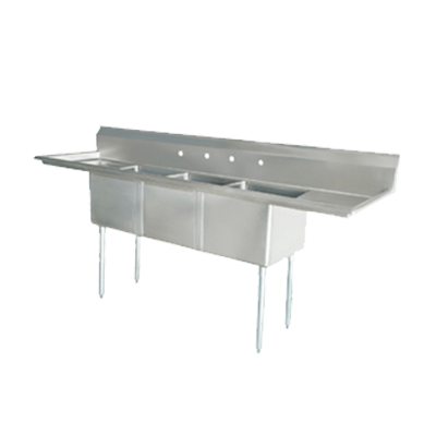 Omcan 25261 Three Compartment Sink | 120" Wide