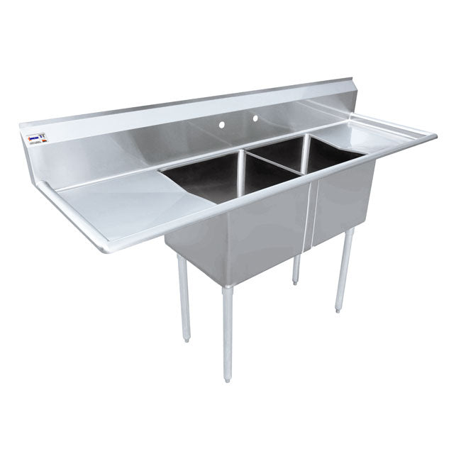 Omcan 25269 Two Compartment Sink | 72" Wide