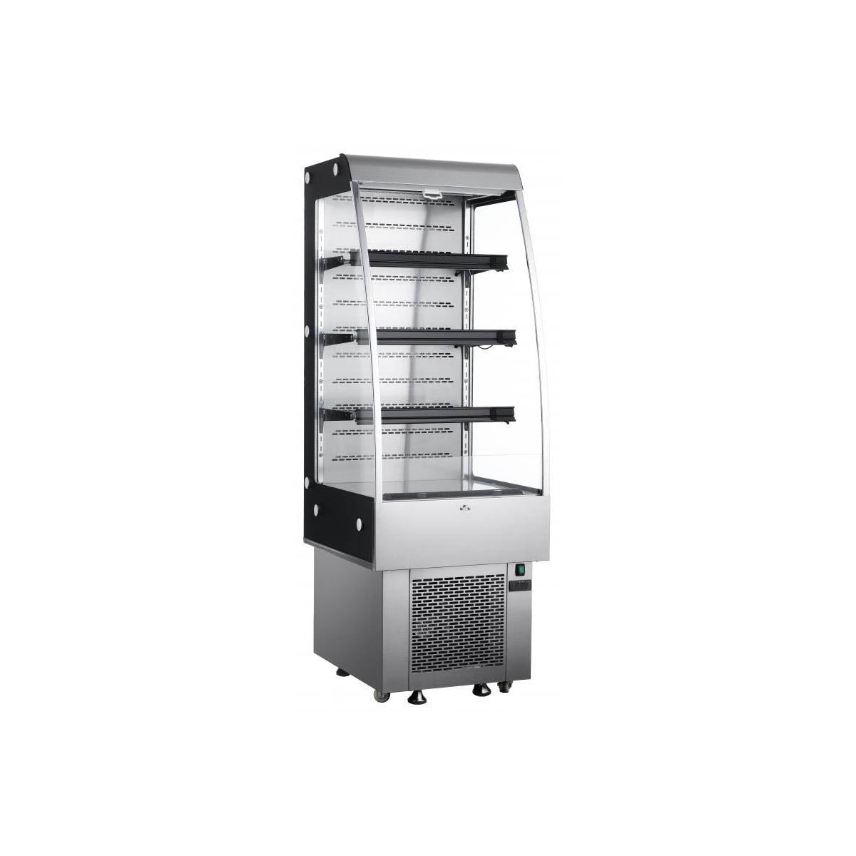 Omcan 25825 24" Vertical Open Air Merhandiser, Self-Contained, 3 Shelves, 8.9 cu ft.