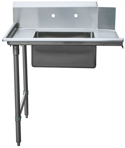 Omcan 28482 36" Stainless Steel Soiled Dishtable with Sink, Left Side / 10" Splash Height