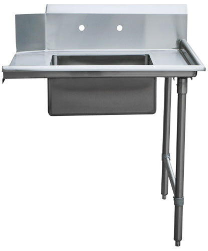 Omcan 28483 36" Stainless Steel Soiled Dishtable with Sink, 10" Splash Height / Right-to-Left