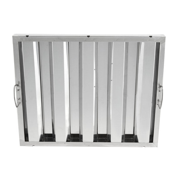 Omcan 34835 Stainless Steel Range Hood Filter, 16" H x 20" W x 2" Thick, Heavy-Duty Construction