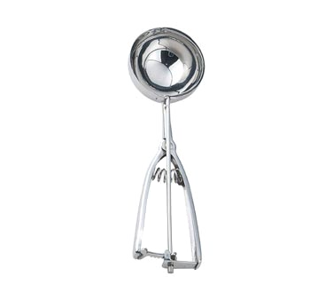 Omcan 34849 Scoop Disher, 4-5 oz, 2-3/4" Dia, Squeeze, Stainless Steel, Metal - 12/Case | 4 - 5 oz