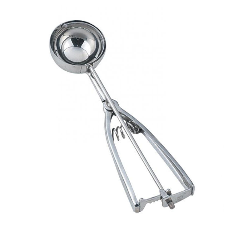 Omcan 34855 Ice Cream Scoop Disher, 1-7/8" Ø, 1-1.8 oz, Squeeze Handle, Stainless Steel, Metal Handle - 12/Case | 1 - 1.8 oz