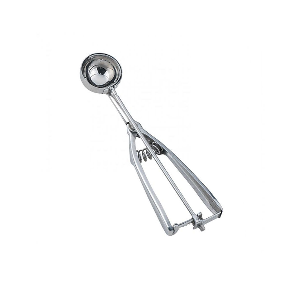 Omcan 34857 Ice Cream Scoop Disher, 1-1/2" Diameter, .3-.9 oz, Stainless Steel Metal Handle | .3 - .9 oz
