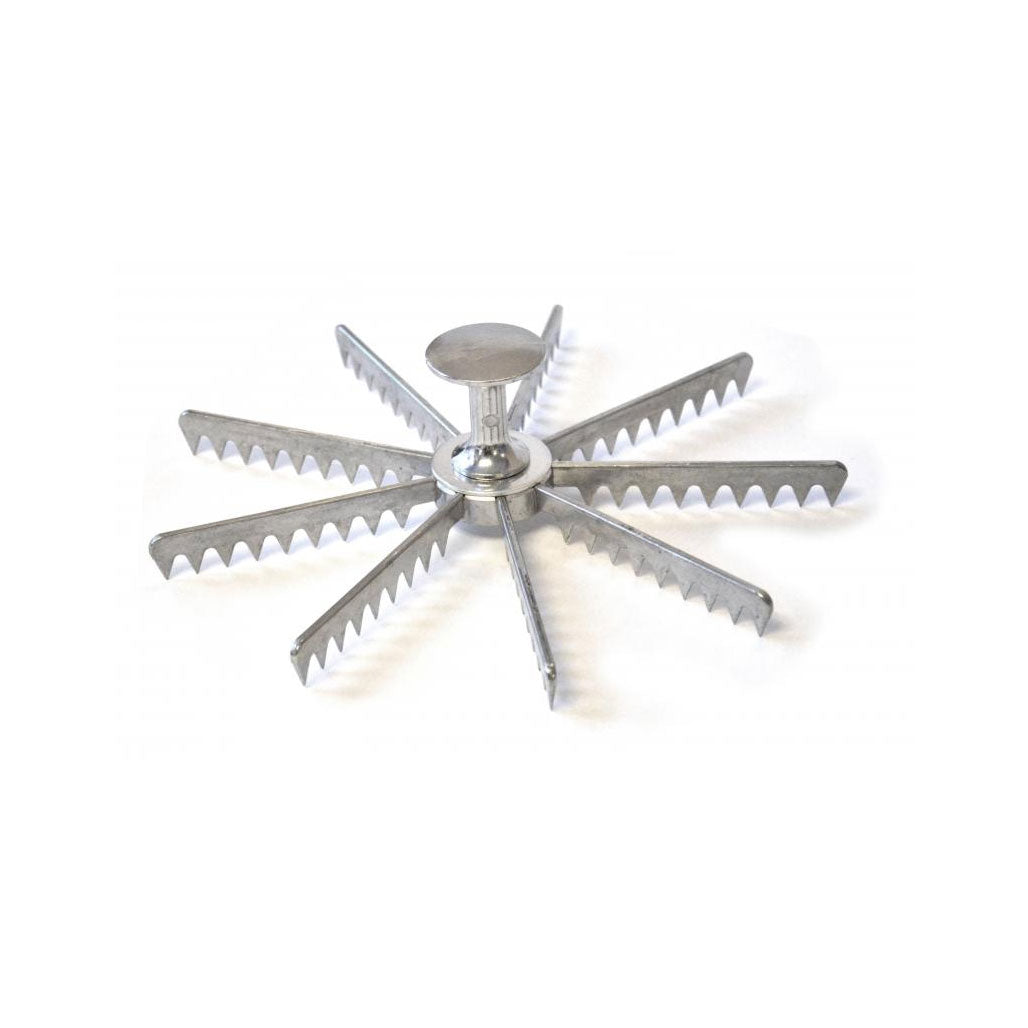 Omcan 34864 Pie Marker, 9" Diameter 9-Slice Skull Metal Design, Cutters for Cakes and Pies