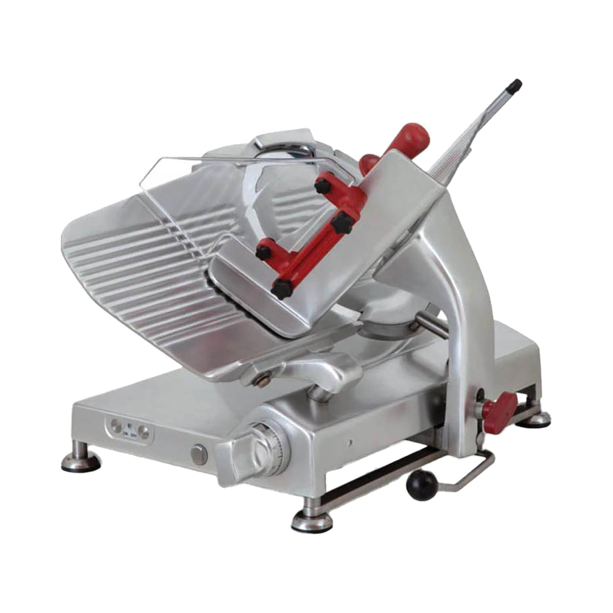 Omcan 38917 Meat Slicer, Gear Driven, Manual, 13" Aluminum Blade, 0-0.55" Cut, 1/2 HP, 120V